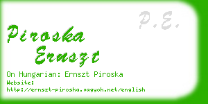 piroska ernszt business card